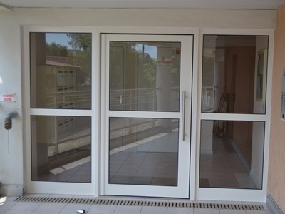Porte d'entre en acier pour habitat collectif